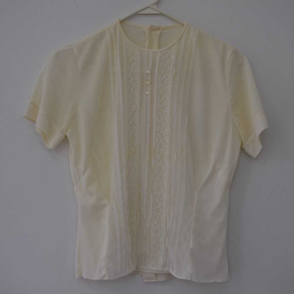 Vintage 1950's Blouse (off white) - Picture 2 of 4